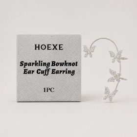 HOEXE Rhinestone Bow Ear Cuff, 1 Piece