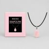 HOEXE Pink Stone Pendant Necklace, 1 Piece