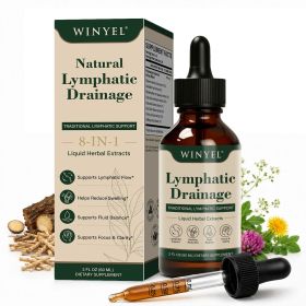 Natural Lymphatic Drainage Herbal Liquid Supplement - 90 Day Supply | with Cleavers, Dandelion, Calendula, Supports Lymphatic Health