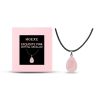 HOEXE Pink Stone Pendant Necklace, 1 Piece