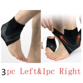 Ankle Support Brace Safety Running Basketball Sports Ankle Sleeves (Option: Black S-3set-Leftright)