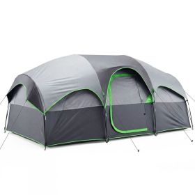 Camping Tent, Waterproof Windproof Dome Tent, Multi-Directional Ventilation, 5 Min Quick Setup, For Family Outdoor, Backpacking, Hiking (Option: Grey)