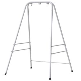 Hammock Chair Stand  Indoor and Outdoor Use with Anti-Slip Foot Pads, 2 Carabiners, White (Option: White-980x350x115 mm)