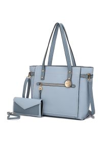 MKF Collection Andrys Tote Handbag by Mia k (Color: Denim, material: Polycarbonate)