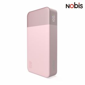 NOBIS 65W Portable Charger 20000mAh Fast Charging Power Bank for Laptop and Phone (Color: Pink)